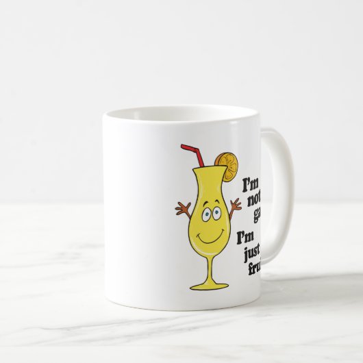 私はゲイではない。私はちょうどフルーティー.png コーヒーマグカップ (正面右)