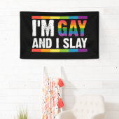 私はゲイでスラるLGBTQゲイ・プライド 横断幕 (インサイチュ)