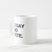 私はゲイで投票します.png コーヒーマグカップ (正面左)