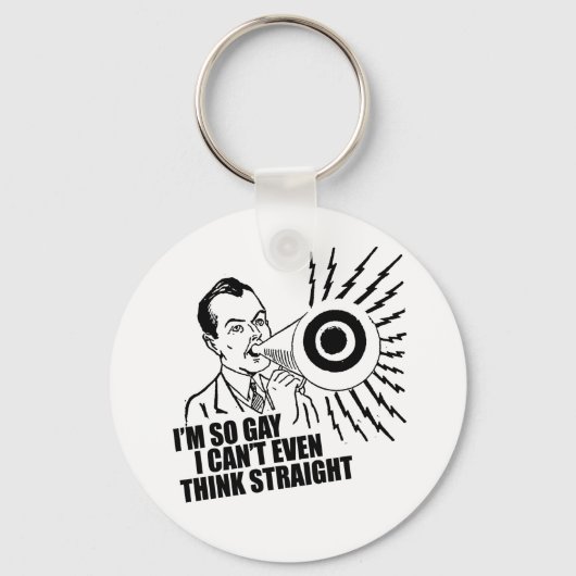 私はゲイで真っ直ぐに考えもない キーホルダー (正面)