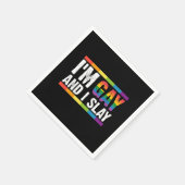 私はゲイでLGBTQゲイプライドを殺す スタンダードカクテルナプキン (角)