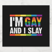 私はゲイでLGBTQゲイプライドを殺す スパークリングワインラベル (シングルラベル)