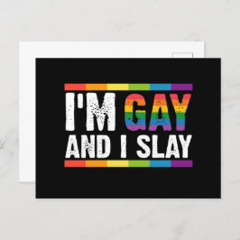私はゲイでLGBTQゲイプライドを殺す ポストカード