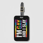 私はゲイでLGBTQゲイプライドを殺す ラゲッジタグ (正面縦)