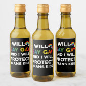 私はゲイと私はトランスキッ保護ドLgbtqと言う ワインラベル (ボトル)