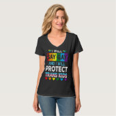私はゲイと私はトランスキッ保護ドLgbtqと言う Tシャツ (正面フル)