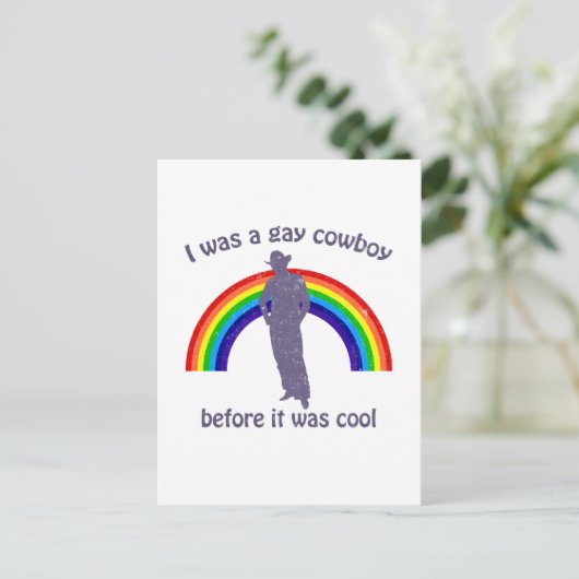 私はゲイカウボーイだったカッコいい ポストカード (スタンド正面)