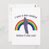 私はゲイカウボーイだったカッコいい ポストカード (正面/裏面)