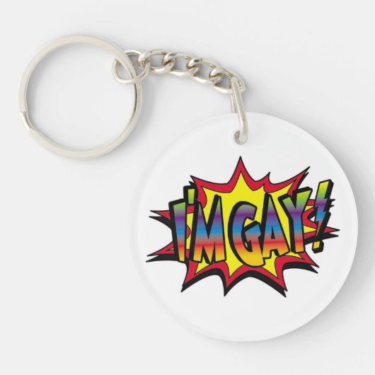 私はゲイバースト キーホルダー (正面)