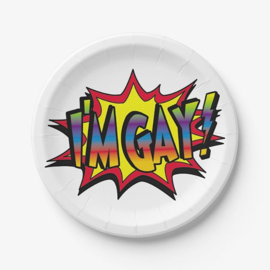 私はゲイバースト ペーパープレート (正面)