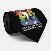 私はゲイフューリーキツネレインボーLGBTQプライド ネクタイ (ロール)