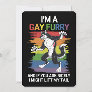 私はゲイフューリーキツネレインボーLGBTQプライド 招待状