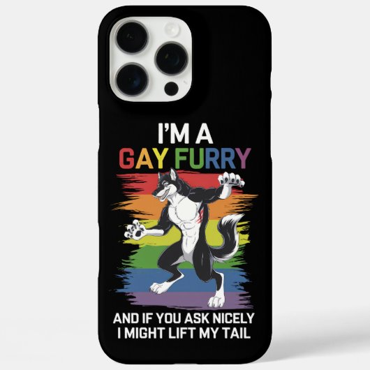 私はゲイフューリーキツネレインボーLGBTQプライド Case-Mate iPhoneケース (裏面)