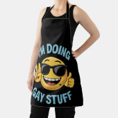 私はゲイ物ミームおもしろいLGBTQプライド エプロン (インサイチュ)