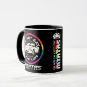 私はゲイ私はMiatas Sports Car Miataが大好きではない マグカップ (正面左)