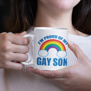 私はゲイ誇りを持ったの息子LGBTQ Momパパの親 コーヒーマグカップ