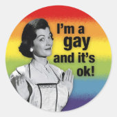 私はゲイ – ステッカー (正面)