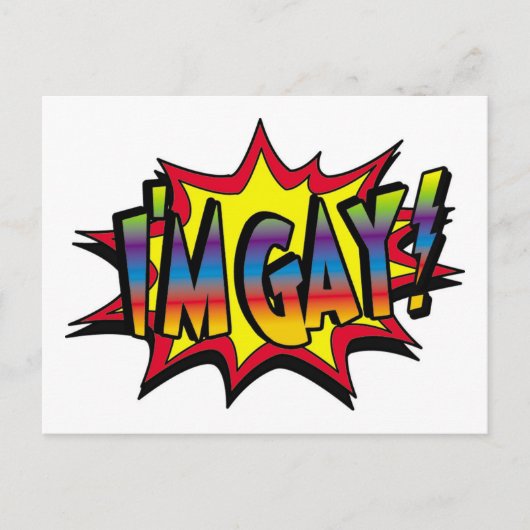 私はゲイ・バースト ポストカード (正面)