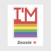 私はゲイ |レインボーフラグ シール (シート)