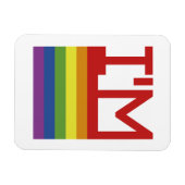 私はゲイ |レインボーフラグ マグネット (横)