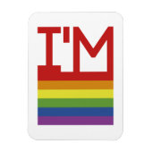 私はゲイ |レインボーフラグ マグネット (縦)