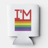 私はゲイ |レインボーフラグ 缶クーラー (裏面)