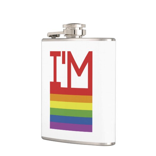 私はゲイ|虹の旗 フラスク (左)