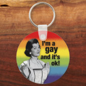 私はゲイ- Keychain キーホルダー (正面)