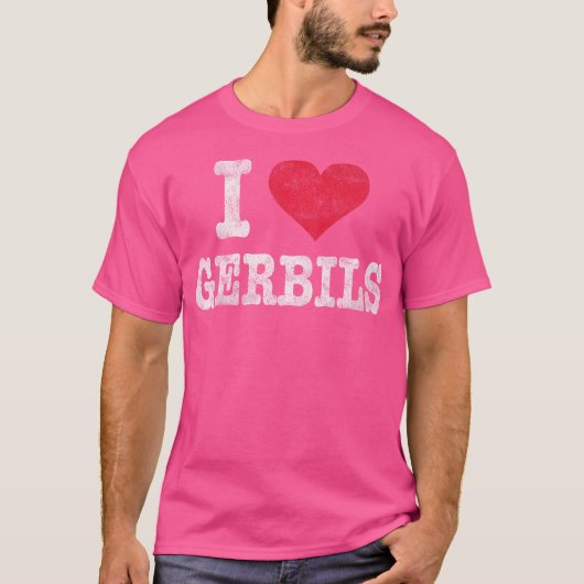 私はゲルビルスが大好おもしろいき Tシャツ (正面)
