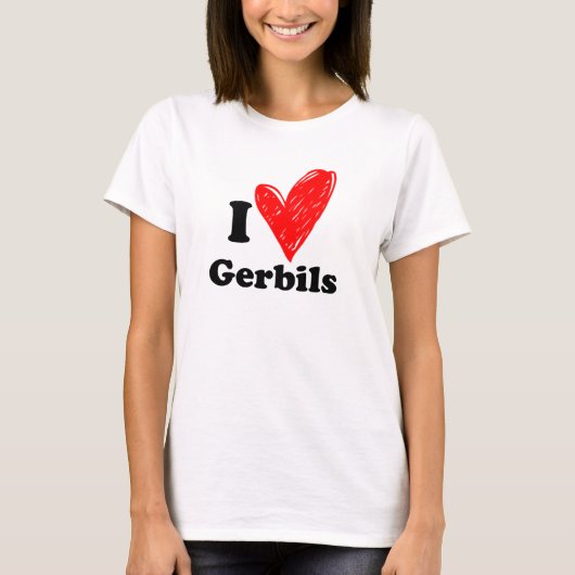 私はゲルビルスが大好き Tシャツ (正面)