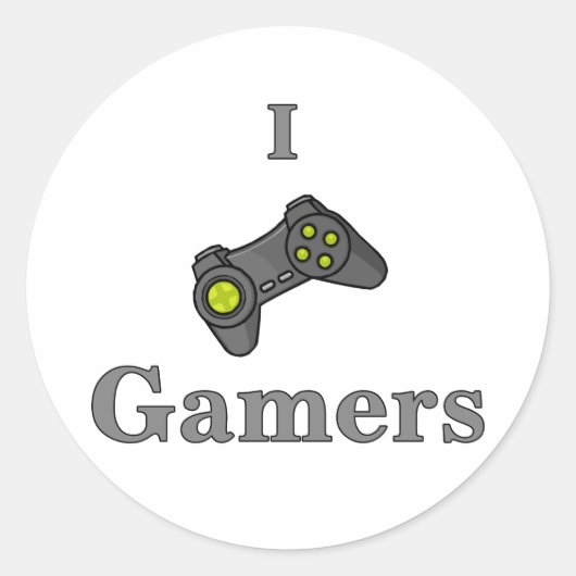 私はゲーマーが大好き ラウンドシール (正面)