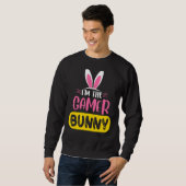 私はゲーマーBunnyウサギ耳の卵イースターデー スウェットシャツ (正面フル)
