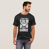 私はゲーマ保ーゲームを落ち着けまおもしろいせん Tシャツ (正面フル)