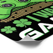 私はゲーミングSt patricks day少年の子供ゲーマーShamr ポスター (角)