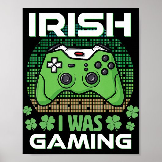 私はゲーミングSt patricks day少年の子供ゲーマーShamr ポスター (正面)