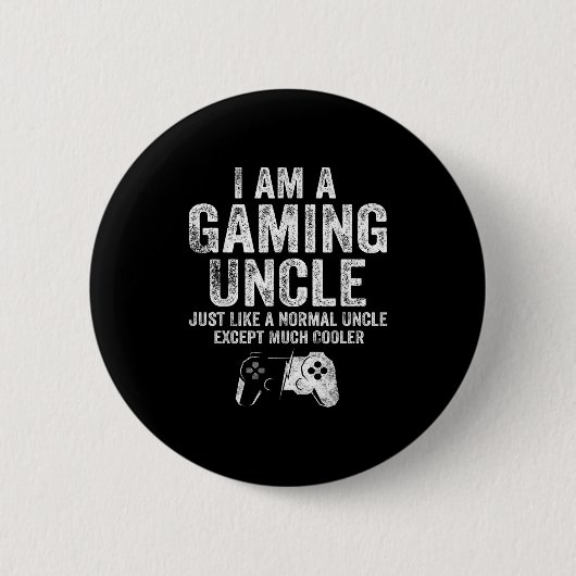 私はゲームおじさんビデオおもしろいゲーマーギフトビデオG 缶バッジ (正面)