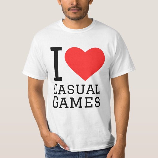私はゲームがカジュアル大好き Tシャツ (正面)