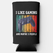 私はゲームが好きで、多分3人が好きだ スリム缶クーラー (正面)