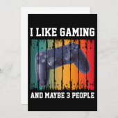 私はゲームが好きで、多分3人が好きだ 招待状 (正面/裏面)