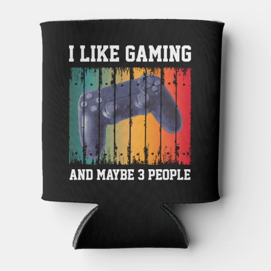 私はゲームが好きで、多分3人が好きだ 缶クーラー (正面)