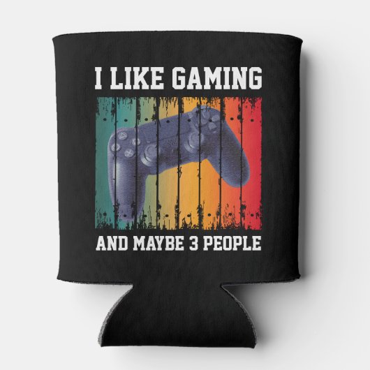 私はゲームが好きで、多分3人が好きだ 缶クーラー (裏面)