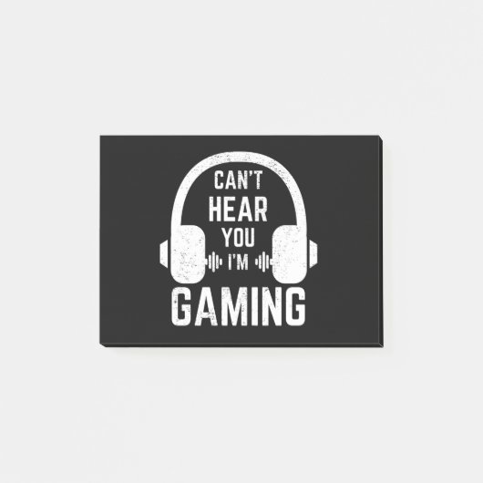 私はゲームのビデオゲーマーである聞こえない ポストイット (正面)