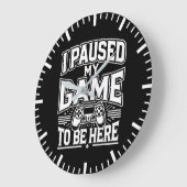 私はゲームを一時停止ここに来る – おもしろい Gaming Gamer ラージ壁時計 (傾斜)