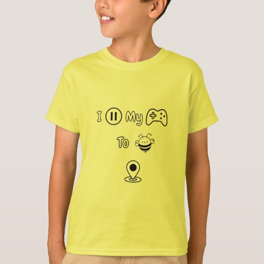 私はゲームを一時停止ここに – おもしろい Kids Edition Tシャツ (正面)