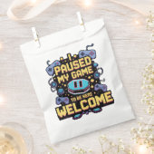 私はゲームを一時停止してここに歓迎ゲーマーギフト フェイバーバッグ (クリップ留めされた状態)