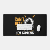 私はゲームを聞くことができない – Gamer & Gamer デスクマット (キーボード&マウス)