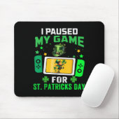 私はゲームをSt patricks dayビデオゲームBのために一時停止 マウスパッド (マウス)