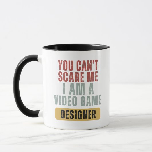 私はゲームデザイナーだから怖くない マグカップ (左)