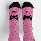私はゲーム中ピンクのクルーの靴下 ソックス (上部)