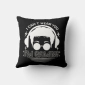 私はゲーム愛好家であるあなたを聞こおもしろいえない クッション (裏面)